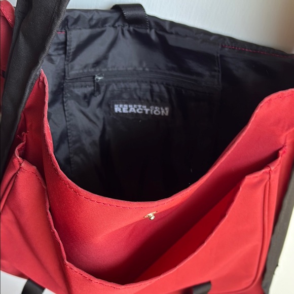 Kenneth Cole Reaction Red and Black Messenger Bag - Picture 5 of 12